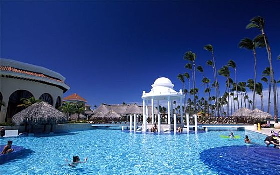 游泳池,帕尔玛,酒店,干盐湖,蓬塔卡纳,多米尼加共和国,加勒比海