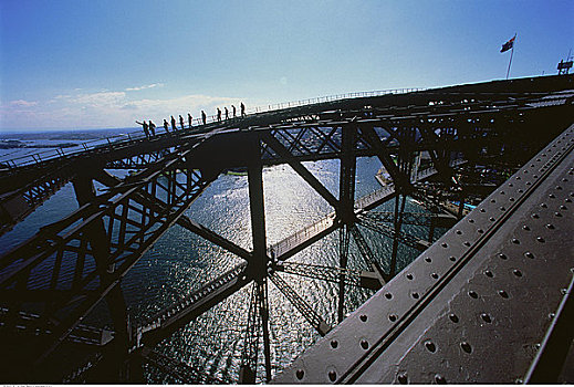 人,攀登,悉尼海港大桥,悉尼,新南威尔士,澳大利亚