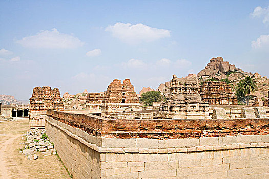 墙壁,正面,庙宇,印度
