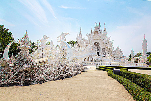 泰国清迈清莱县白庙风光照片