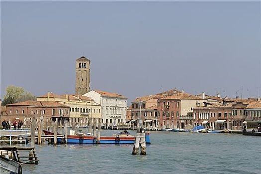 岛屿,慕拉诺,大运河,水道,靠近,威尼斯,意大利,欧洲