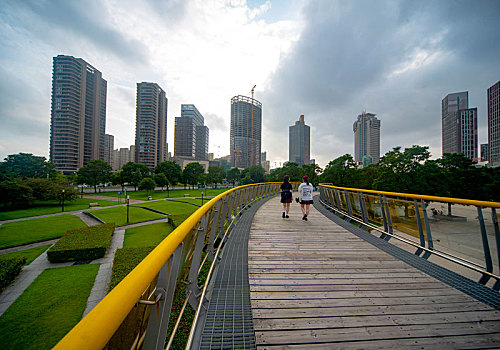 江苏省淮安市钵池山公园的城市绿化