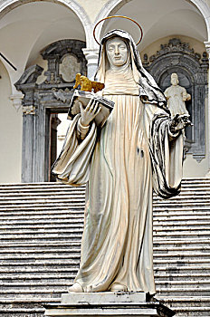 大理石,雕塑,回廊,教堂,拉齐奥,意大利,欧洲