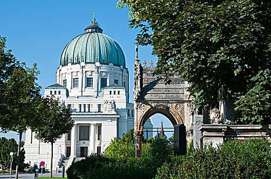 教堂,中心,墓地,维也纳,奥地利,欧洲