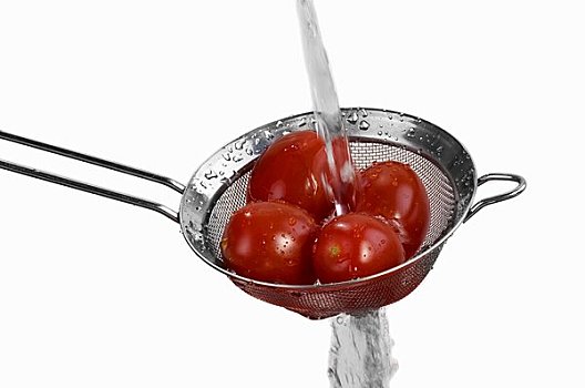 洗,西红柿,滤网