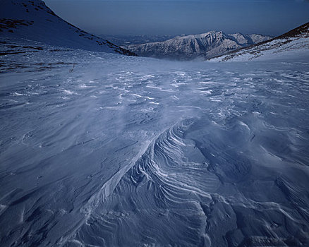 堆积,雪,山