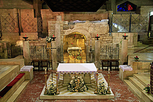 洞穴,教堂,加利利地区,以色列