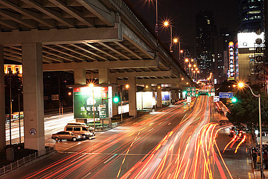上海虹桥开发区夜景