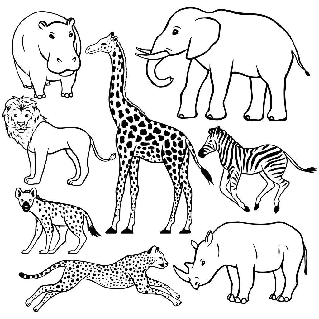 哺乳动物类简笔画图片