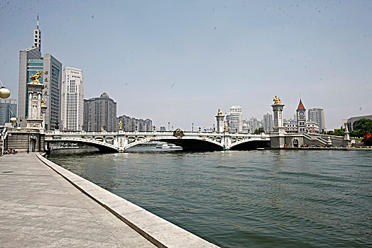 天津,海河,桥,道路,建筑