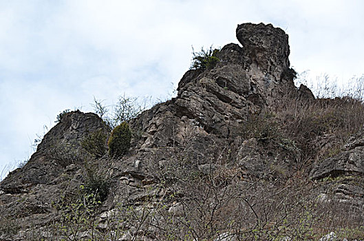 无限风光在险峰,石山,石塔,岩石,石头,亚洲,东亚,中国,贵州,毕节市,威宁县,天空,蓝天,旅行,自然美,白昼,户外,大尖山