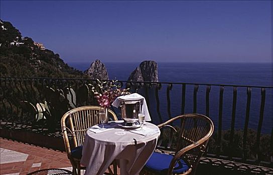 桌子,椅子,岩石构造,背景,石头,卡普里岛,意大利