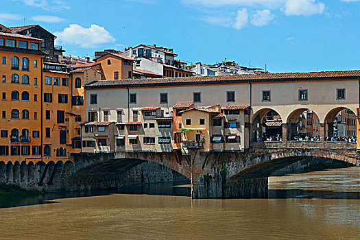 维奇奥桥,上方,阿尔诺河,佛罗伦萨,意大利