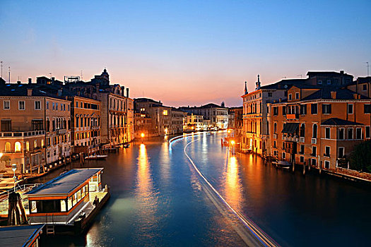 威尼斯,运河,夜拍,古建筑,光影,意大利