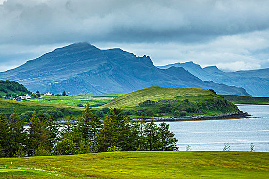 景色,靠近,斯凯岛,苏格兰,英国