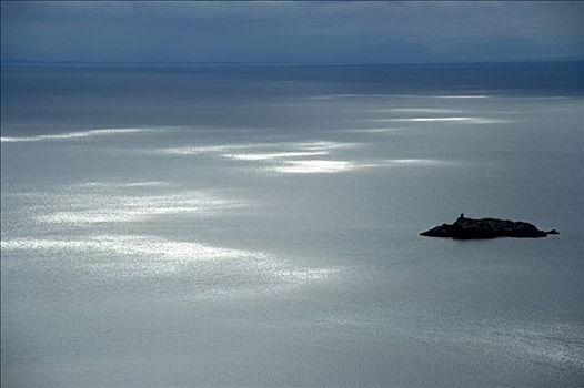 散开,晴朗,斑点,公海,一个,岛屿,罗弗敦群岛,挪威