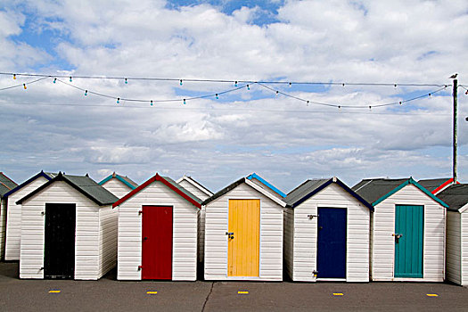 海滩小屋,英国,德文郡