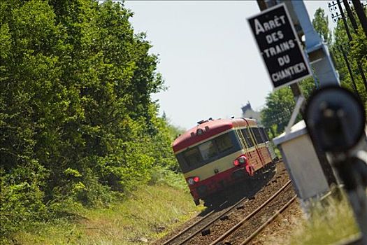 列车,轨道,卢瓦尔河谷,法国