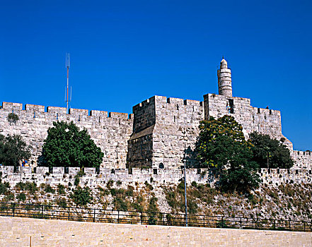 以色列,耶路撒冷,老城,塔,城堡