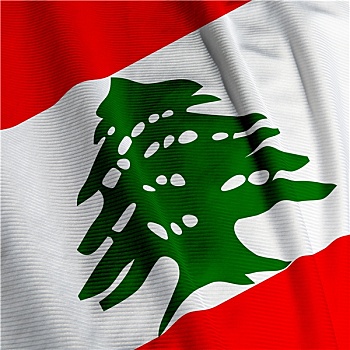 黎巴嫩,旗帜,特写