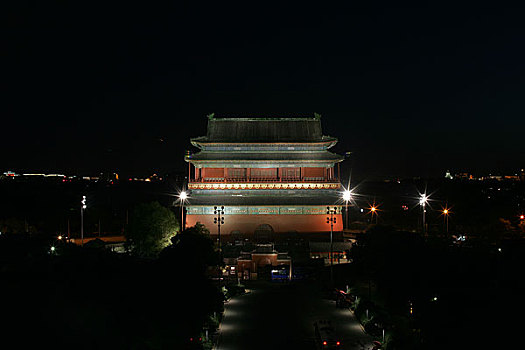 北京钟楼夜景