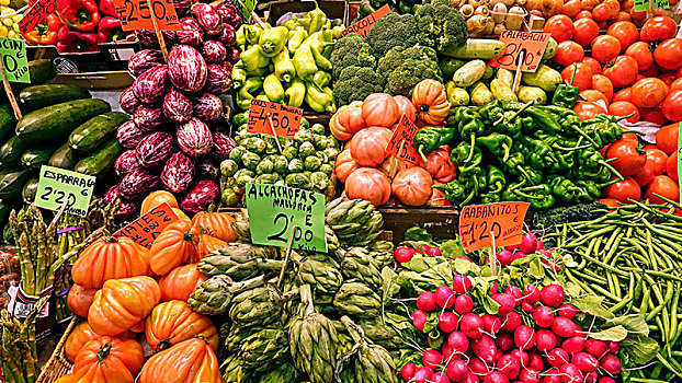 蔬菜,给,市场,帕尔马,马略卡岛,巴利阿里群岛,西班牙
