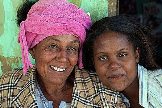 两个,女人,头像,靠近,纳米比亚,非洲