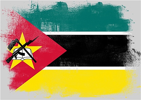 旗帜,莫桑比克,涂绘,画刷