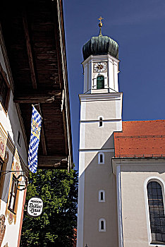 教堂,圣徒,乌伯阿玛高,上巴伐利亚,巴伐利亚,德国