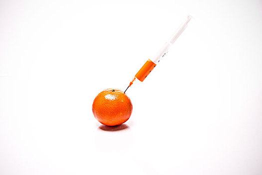 橙色,注射器,色彩,液体