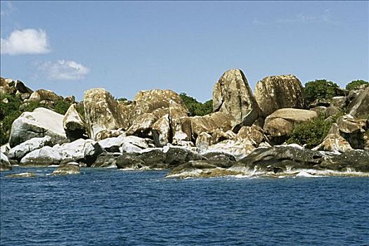 海滩,石头,维京果岛,维京群岛