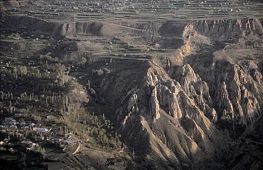 伊朗,山谷,山峦,腐蚀,干旱,亚洲