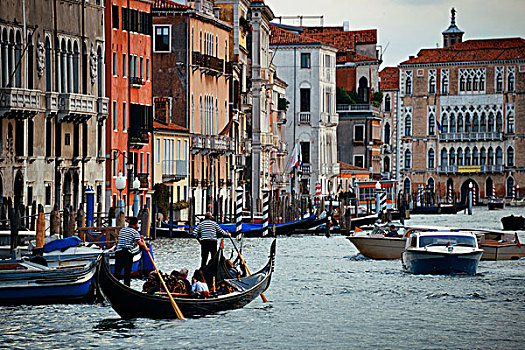 忙碌,水,交通,大运河,威尼斯,意大利
