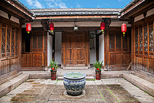 福建福洲三坊七巷的門庭內(nèi)裝飾