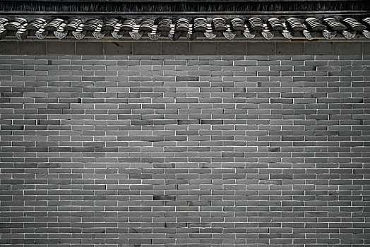 中式青砖院墙