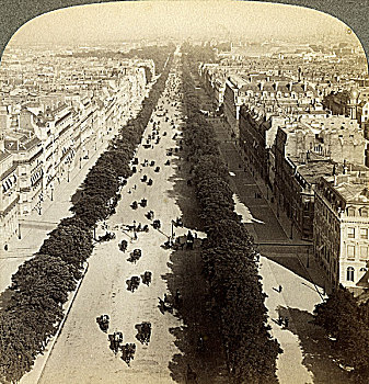 香榭丽舍大街,拱形,巴黎,法国,19世纪,特写
