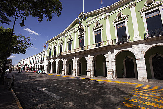 政府建筑,郊区,中心,梅里达,尤卡坦半岛,墨西哥
