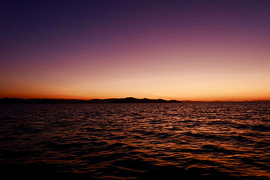 澳大利亚大堡礁的海上黄昏