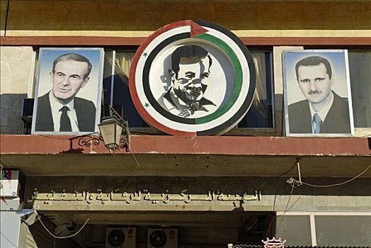 宣传,海报,叙利亚,总统,父亲,阿拉伯,中东