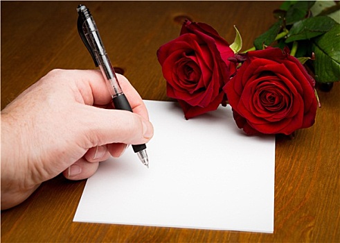 笔迹,爱情,情人节,文字,玫瑰