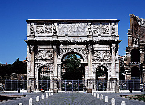 君士坦丁凯旋门,凯旋门,罗马,拉齐奥,意大利,欧洲