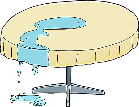 水,滴下,桌子