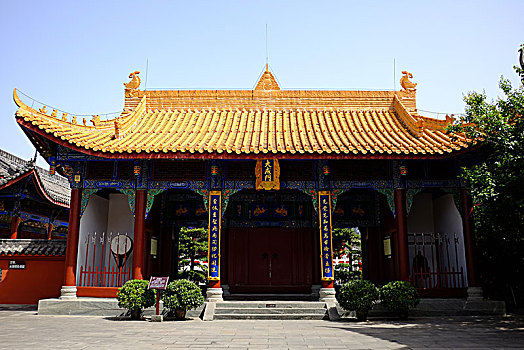 中国四川南充阆中古城文庙大成门,confucian,temple,langzhong,ancient,city,nanchong,sichuan,china