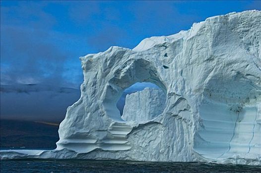 冰山,形状,大门,迪斯科湾,格陵兰,北方,大西洋