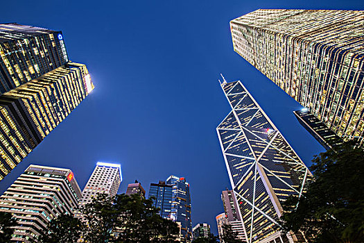 风景,香港,日落,钟点