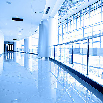 玻璃,走廊,办公室,中心