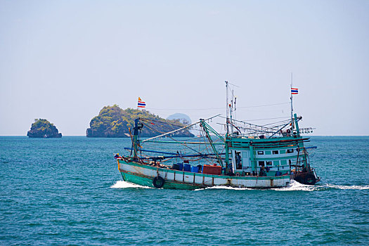 泰国,渔船,海洋