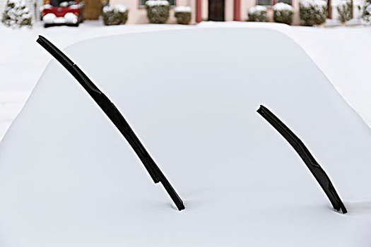 汽车,雪,风档玻璃,雨刷,展示,弗吉尼亚,美国