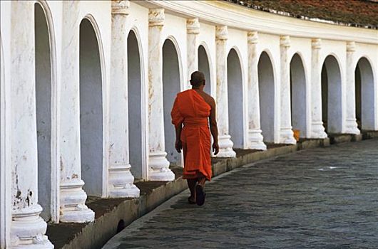 走廊,僧侣,泰国,亚洲