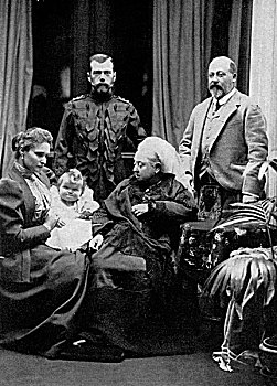 俄罗斯人,英国人,皇家,家庭,巴尔莫拉尔,苏格兰,九月,1896年